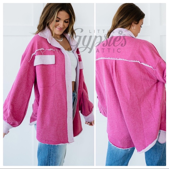 POL Punch Pink Summer Night Shacket - Picture 10 of 15